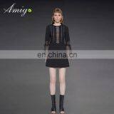 Brand Dress Hollow Long Black Sleeve Lace Dress Traditional Dresses thumbnail-1