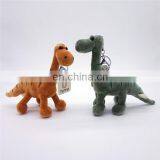 Wholesale Cheap 10CM Plush Mini Dinosaur Toys For Bag Brand LOGO Cute Stuffed Plush Dinosaur Keychain thumbnail-5