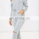 Custom off Shoulder Autumn Coat Fashion Gym Onesie for Women thumbnail-5