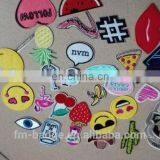 Small Size Emotion Embroidered Patch, Fruit Watermelon Cherry, Red Lips, Banana, Pineapple, High-heel Shoes,pizza Embroidery