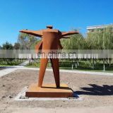 Outdoor decorative COR-TEN steel sculpture artwork