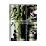 Newest Hookless 3d Printing Bathroom Shower Curtain Bath Mat Set thumbnail-1