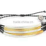 Hand Woven String Tube Copper Magnetic Bracelet for Girl thumbnail-6