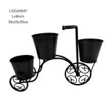 Antique Indoor and Outdoor Wrought Iron Bicycle Planter thumbnail-2