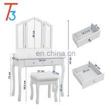 White Dressers With Mirror Makeup Dressing Table And Stool Set