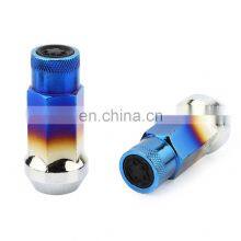 Titanium Alloy Wheel Nut Bolt, Blue Car Rims Wheel Bolt Nut thumbnail-5