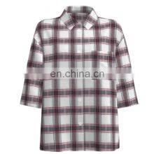 Fashion Trend 100% Cotton Yarn Dyed Seersucker Check Design For Women thumbnail-1