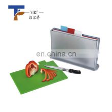 4 colors Classified cutting board set with ABS Storage Case