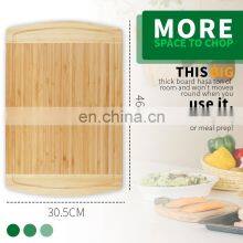 Best Christmas Extra Large Bamboo Cutting Board Organic Wood Butcher Block Wooden Carving Chopping Board thumbnail-3