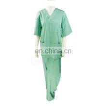 Hot Sale v Neck Design Men Women Hospital Uniform Medical Disposable Scrub Suit for Doctors and Nurses thumbnail-3