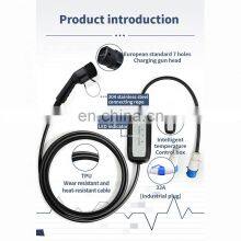 Hot Sale Product AC European Standard Type 2 32A 7KW Portable EV Charger Car Charger Charging Gun(Indicator Light Type) thumbnail-3