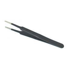 ESD High-precision Straight Elbow Anti-static Electronic Maintenance Tool Flat Head Black Stainless Steel Tweezers ESD-13 thumbnail-3