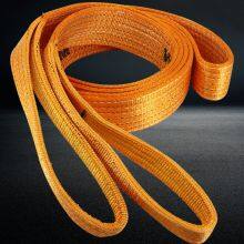 15 Tonne Polyester Double Duplex Flat Webbing Lifting Sling Strap Belt With Soft Eyes thumbnail-4
