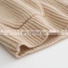 Manufacturer Casual Knitwear Thick Winter Rib Knitted V-Neck Women's Cashmere Cardigan thumbnail-5