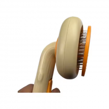 Meow Love Pet Grooming Self Cleaning Automatically Dog Cat Hair Removing Slicker Brush With Soft Stainless Pins thumbnail-4