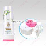 Female Cream Round Plastic Tube With Double Color Flip-top Cap