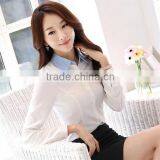 Factory Price Plain Cotton Long Sleeves Women Dress Open Shirt thumbnail-2