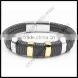 Magnetic Clasp European Style Leather Bracelet thumbnail-2