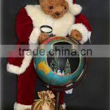 XM-A6134B 32 Inch Lighted Bear With Terrestrial Globe for Christmas Decoration