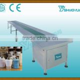 6M or 8M frequency control speed adjustable stainless steel nylon belt table for production line