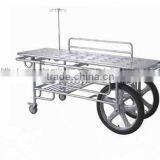 Hospital Stainless Steel Patient Transfer Emergency Stretcher With Two Big Wheels thumbnail-1