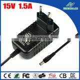 AC/DC Power Supply 15V 1.5A Zte Adapter Wall Plug thumbnail-1