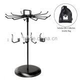 Black Metal Rotating Jewelry Display Stand 2 Tier Necklace Display Stand Quality Choice thumbnail-4