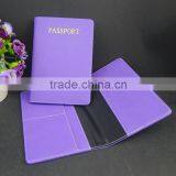 Gold Hot Stamping Purple Leather Passport Holder thumbnail-1