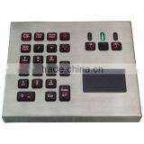 24 keys vandal proof IP65 backlit (dynamic) industrial & military keypad with touchpad
