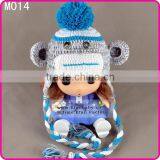 Knitting Children's Winter Hats Knitted Monkey Crochet Hats for Babies