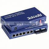 High Quality OEM Factory Price 6PCS OEM 10/100M LANS RJ45PORT 1 PCS SC/FC/ SFP Ports POE Ethernet Switch