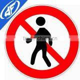 Reflective Adhesive Forbid Pedestrian Through Road Sign
