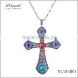 Fashion Alloy Horseshoe Nail Cross Necklace,cheap for Customer