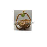 Beautiful Perfect Bamboo Fruit Basket With Handle Wholesale thumbnail-1