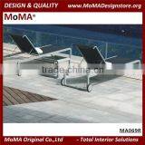 MA069R Outdoor Patio Teak Furniture Sun Lounger Pool Chaise Lounge Withe Side Table thumbnail-2