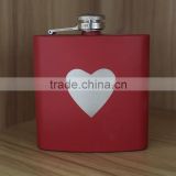 New design painted stainless steel hip flask for men