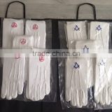 white cotton gloves/Masonic White Cotton Gloves,Custom Masonic Gloves