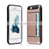 C&T Dual Layer Ultra Slim Wallet Card Slots Hybrid Armor Case For IPhone 5s thumbnail-2