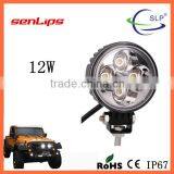 Hot sale 12W LED work light voltage 12/24V waterproof ip67 Spot flood beam for offroad suv cars