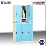 6 Door Blue Clothing Steel Locker Wardrobe Cheap Stainless Steel Closet Locker Digital Lock Closet Locker thumbnail-4