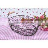 Chrome Double Handle Christmas Wire Egg Basket thumbnail-1