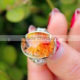 Wholesale Unique Special Rock Quartz Crystal Sterling Silver S925 Finger Ring thumbnail-1