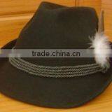 traditional german alpline wool felt hat