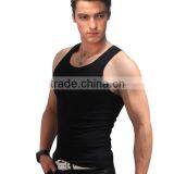 2016 Top Crop Men Vest Plain White Vest Tops White Cotton Loose Black Top thumbnail-3