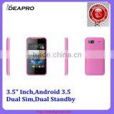 3.5'' Android 3.5 G+F Touch Mobile Phone 1G MHZ With Leather Case thumbnail-1