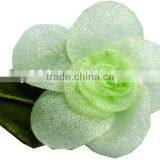 Good Qulaity Small Organza Flowers For Clothes/Little Flowers For Girls' Hair Clips thumbnail-3