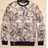 Mens womens 3D U.S. dollar print sweatshirt Hoodies Unisex jumper Pullover shirt