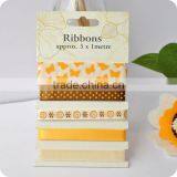 Pattern Ribbon, Grosgrain Ribbon ,wedding Ribbon Set , Scrapbooking Ribbon, Ribbon for Bowing thumbnail-1