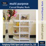 CDR0567 DIY White Color Wood Plastic Wall Mounted 5 Shelf Bookcase