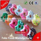 Best Selling Fake Food Artificial Donut as Magnets or Key Chains for Presents Gifts